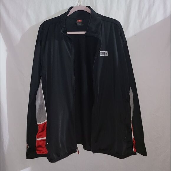 Nike Basketball Black Red Full Zip Sweater Size M - Picture 6 of 10